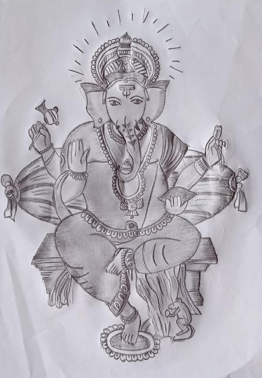 Easy Drawing of Lord Shree Ganesha | How to Draw Lord Ganesha Step by Step  - YouTube